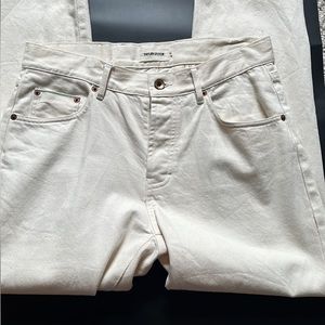 Taylor Stitch Slim Jeans in Cream